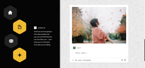 fukuo:PixelatedA simple-looking theme that features hexagon...