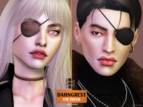 pralinesims: Eyepatch in 5 colors, comes for the... | love 4 cc finds