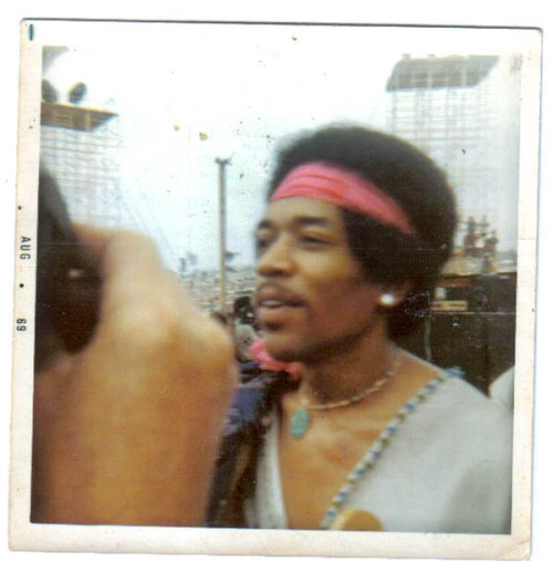 soundsof71:Jimi Hendrix, Woodstock Polaroids