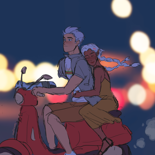 shalluraas:shallura driving a vespa after a date ♥please do...