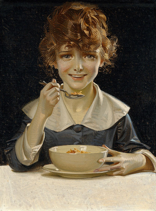 heavenpoison:J.C. Leyendecker, Kellogs kids, 1915-1917, Oil on...