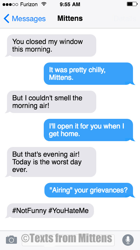 Texts from Mittens NEW Daily Mittens: The Airing Edition More...