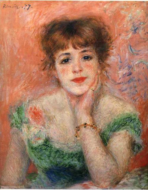 artist-renoir:Jeanne Samary in a Low Necked Dress,...