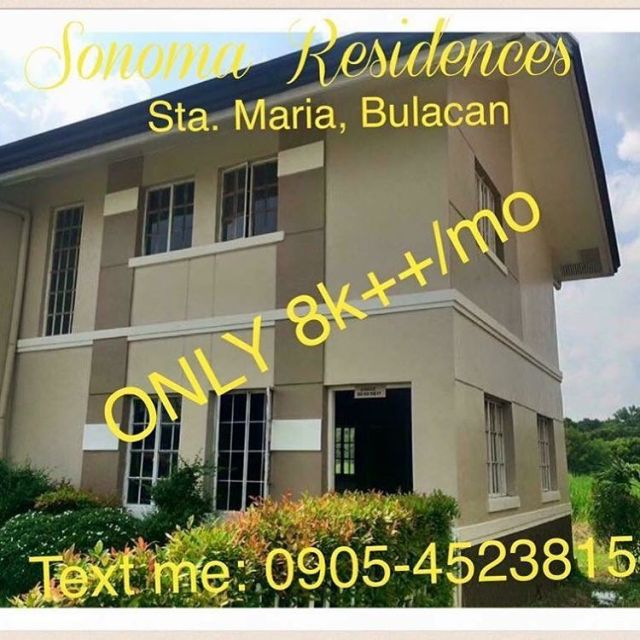 Real Estate Bulacan — Sonoma Residences Single Attached Semi Finished...