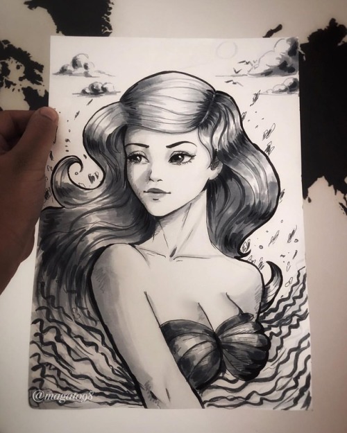 magato:Inktober Day 1Ariel the Little Mermaid