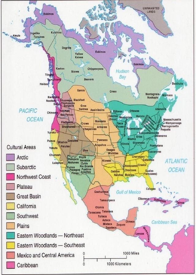 Map of native American tribal territories. - Maps on the Web