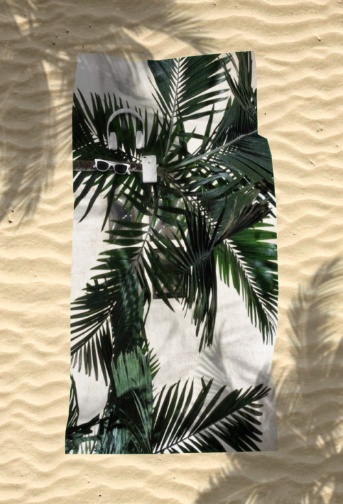 Cherry Sims Beach Set Beach Towel Rug Version