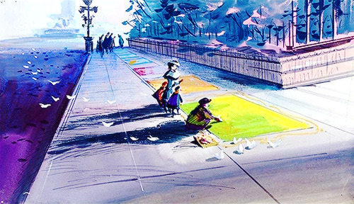 mickeyandcompany:Concept art for Mary Poppins