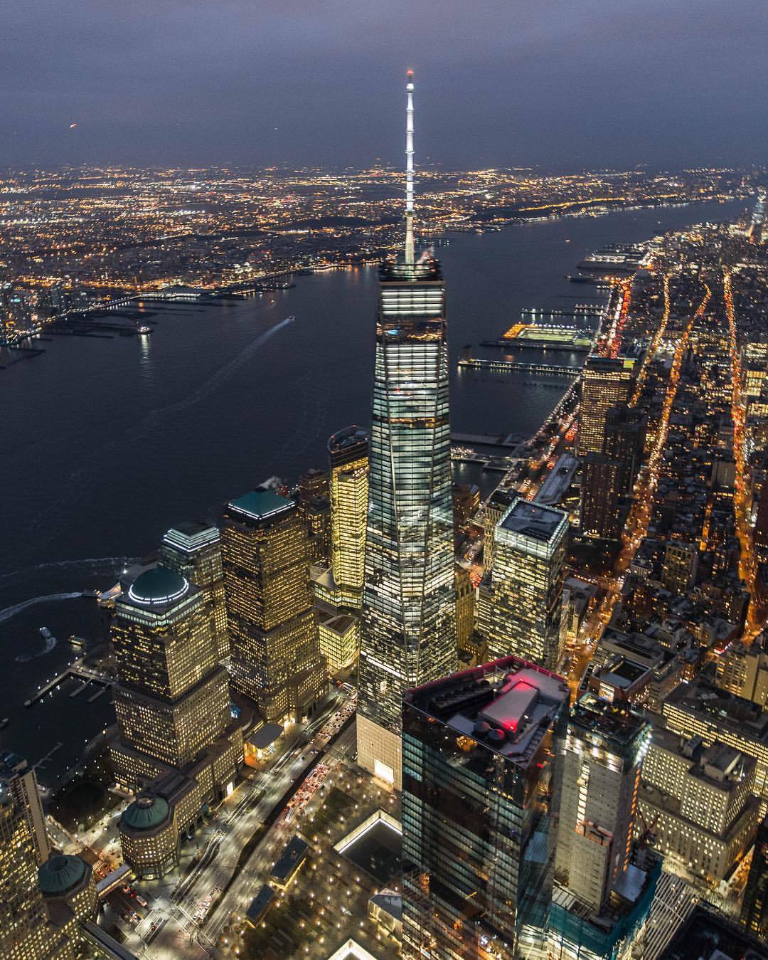 One World Trade Center by @copterpilot