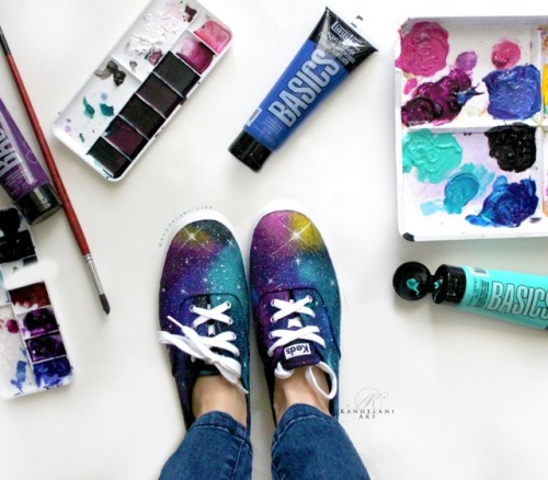 sosuperawesome:Original Art, Ornaments and Galaxy Shoes, by...