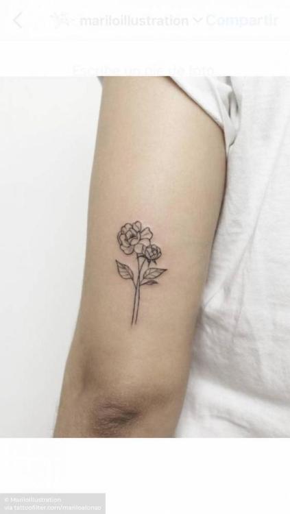 By Mariloillustration, done in Girona. http://ttoo.co/p/33469 facebook;fine line;flower bouquet;flower;illustrative;line art;mariloalonso;nature;small;tricep;twitter
