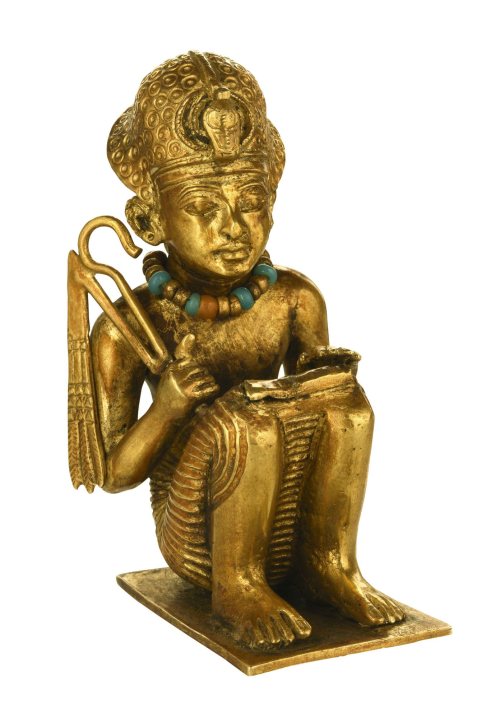 Golden Statuette of Amenhotep IIIAs he was the grandfather of King Tutankhamun, this golden statuette of Amenhotep III was found in the Tomb of Tutankhamun (KV62).Amenhotep III is portrayed here in a squatting position, wearing the Blue Crown and...