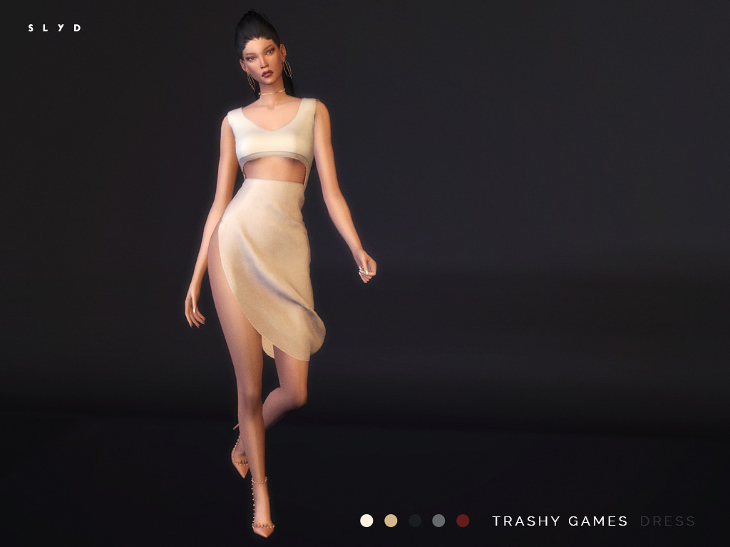 TrashyGames Dress
- 12000 POLY!
- Mesh included. Originally created by @trashygames. All credit goes to them.
- 5 swatches. Iâ€™m too lazy to make more. Included a neutral grey. Feel free to recolor.
DOWNLOAD: SFS