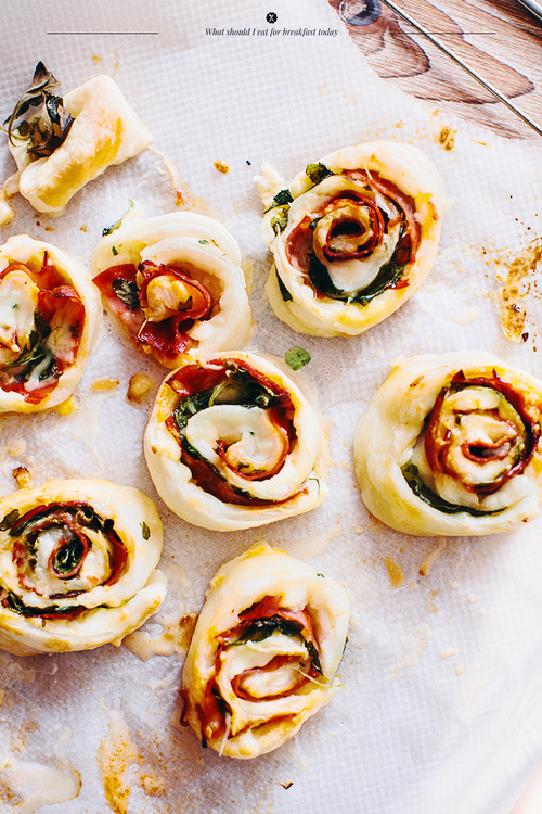 chorizo, ricotta and greens rolled in a french dough