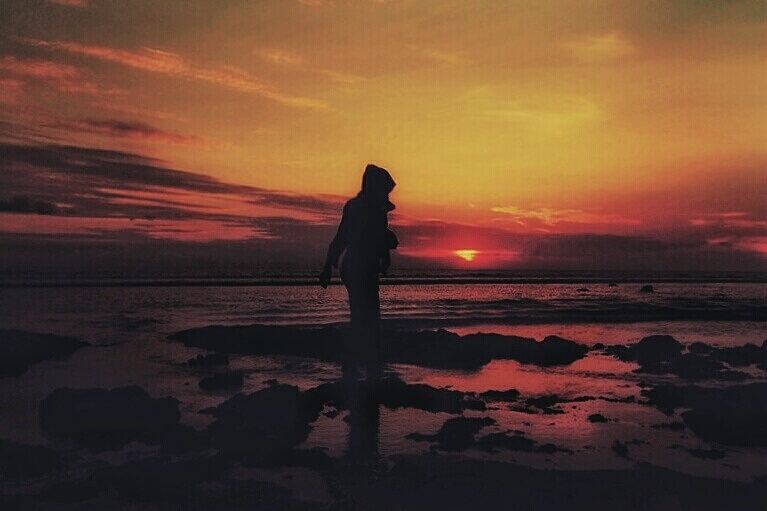 Lukisan Pantai Senja Rahman Gambar