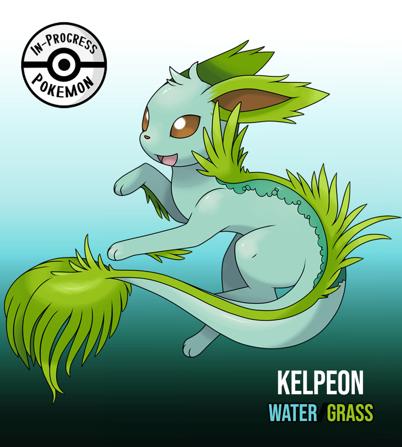 In Progress Pokemon Evolutions Kelpeon Water Grass On Rare Occasion An