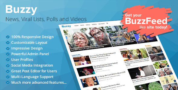Buzzy v3.0.3 – News Viral Lists Polls and Videos Nulled