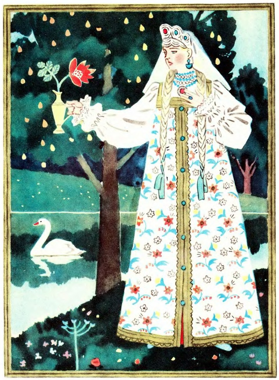 Illustration for The Scarlett Flower by Tatyana Yeryomina (1969)