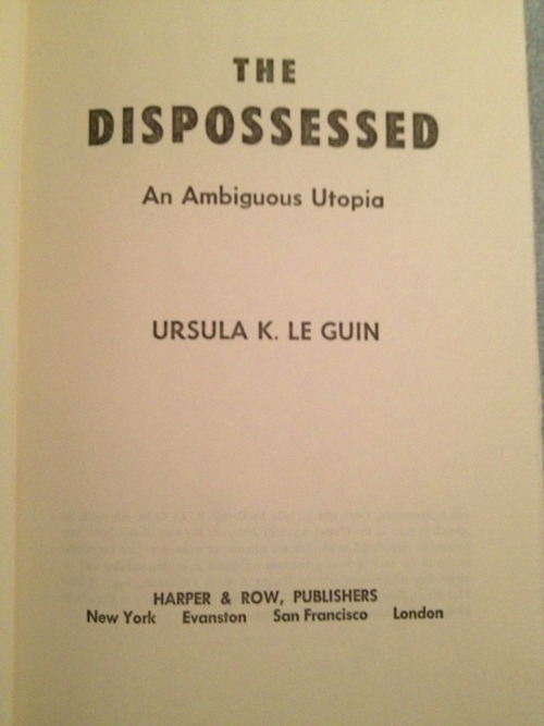 the dispossessed by ursula k le guin