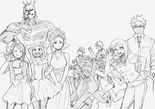 fyeahbnha:New sketch by Horikoshi.