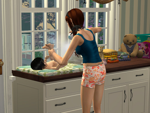 aroundthesims:s3ccwishes:julsfels:A one tile changing table...