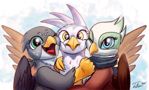 Gabby Gilda Gretta Gryphon Griffon my little pony illustration tsitra360