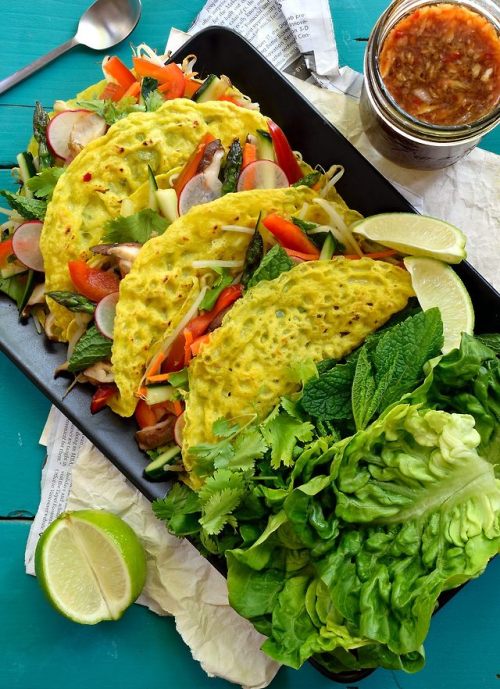 Vegan Banh Xeo (Vietnamese Crepes)