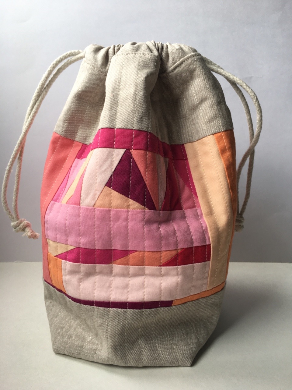 quilted knitting bag