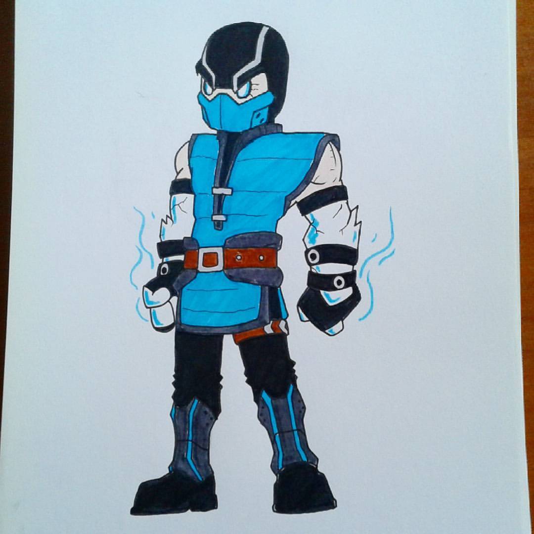 Kaperuzo Sub Zero Sketch Fanart Subzero Mortalkombat