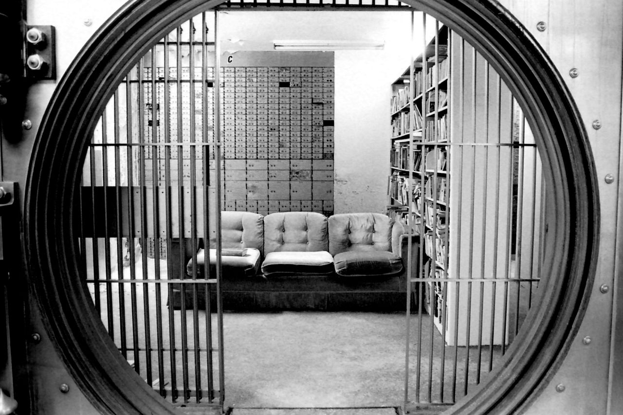 Abandoned Bank Vault turned Book Storage Source