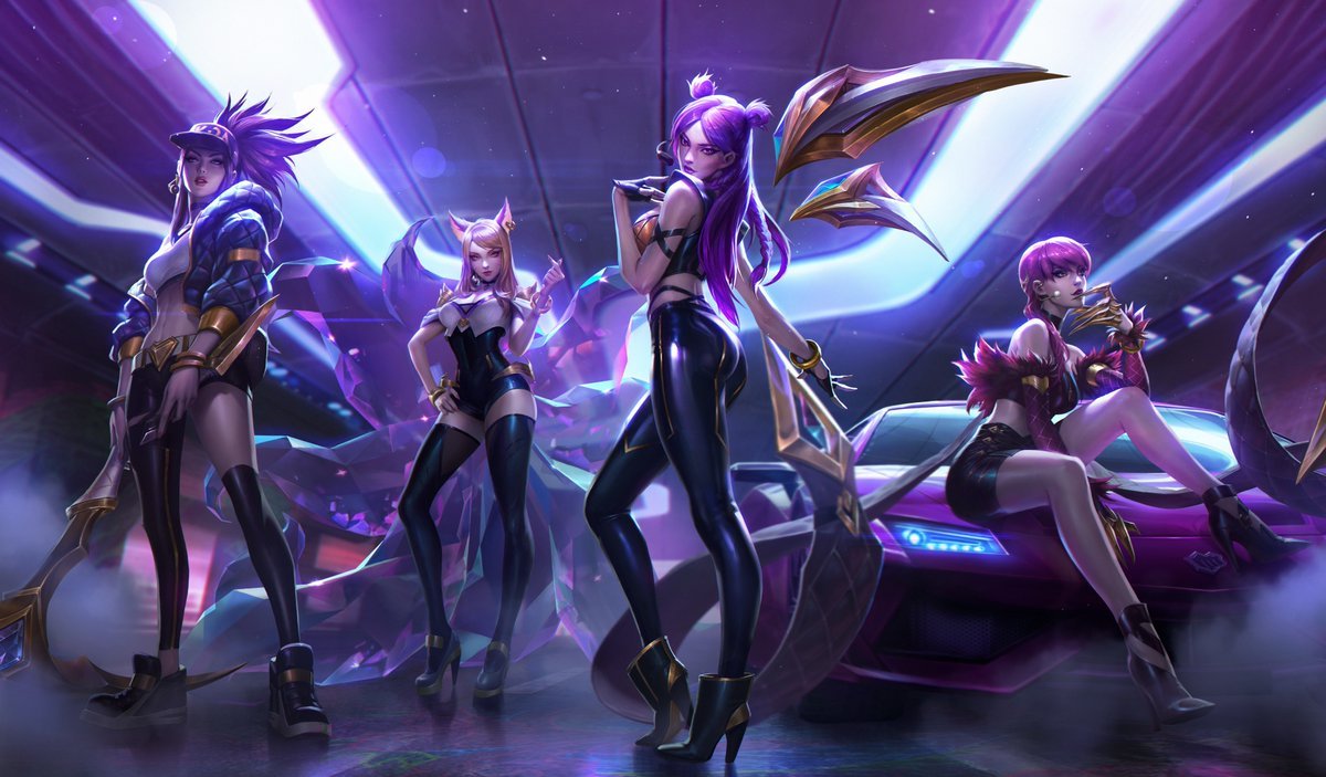 League of Legends K/DA Skins Ilustraciones, Anime w