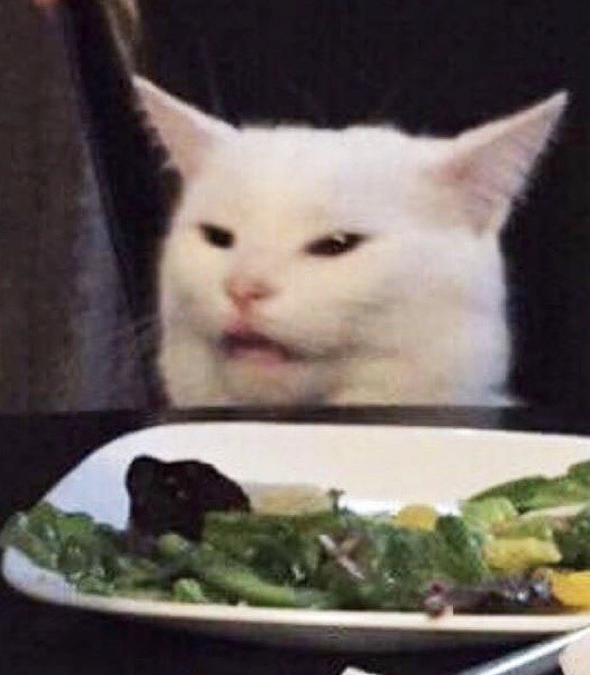 Cat Eating Salad Meme Gif