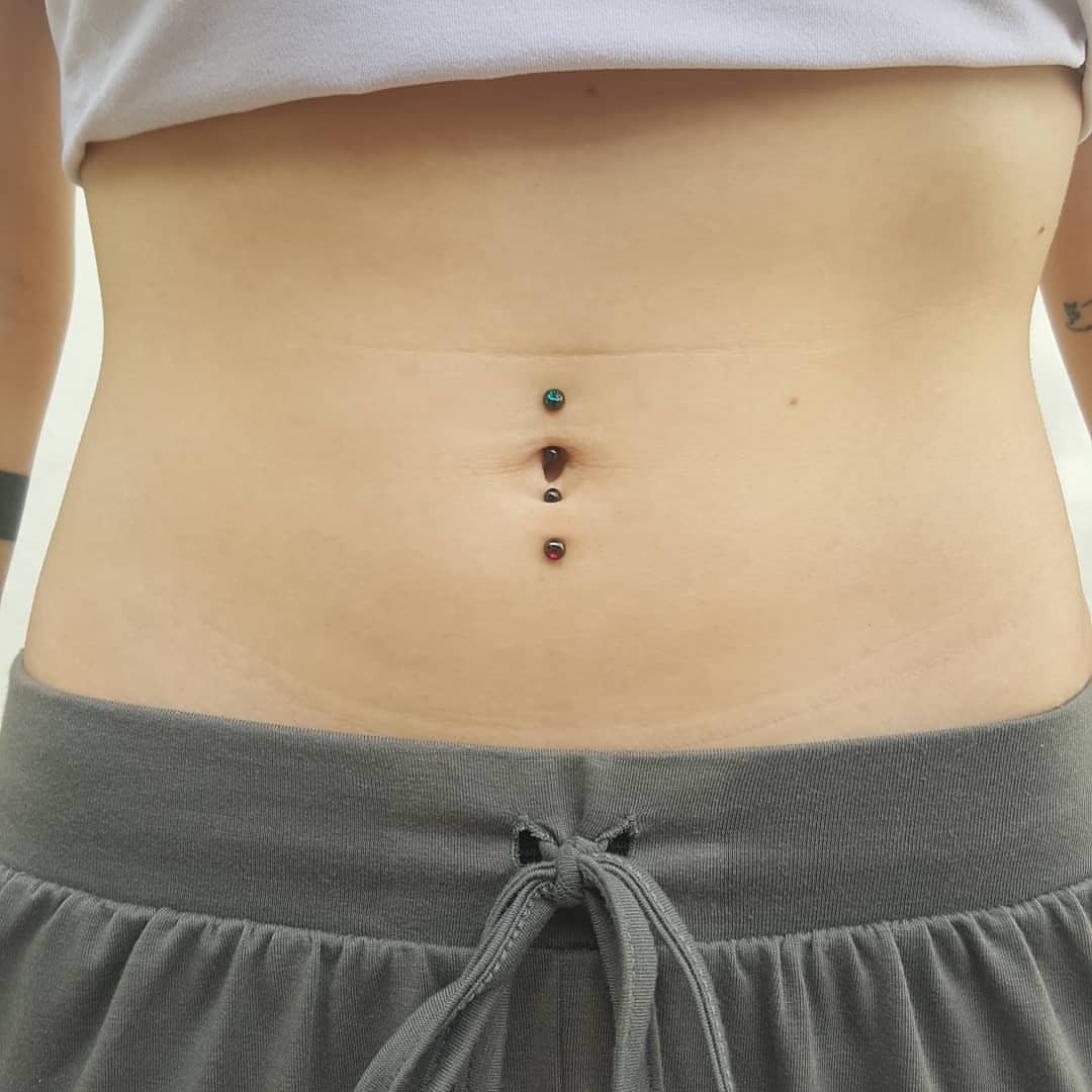 double navel piercing on Tumblr