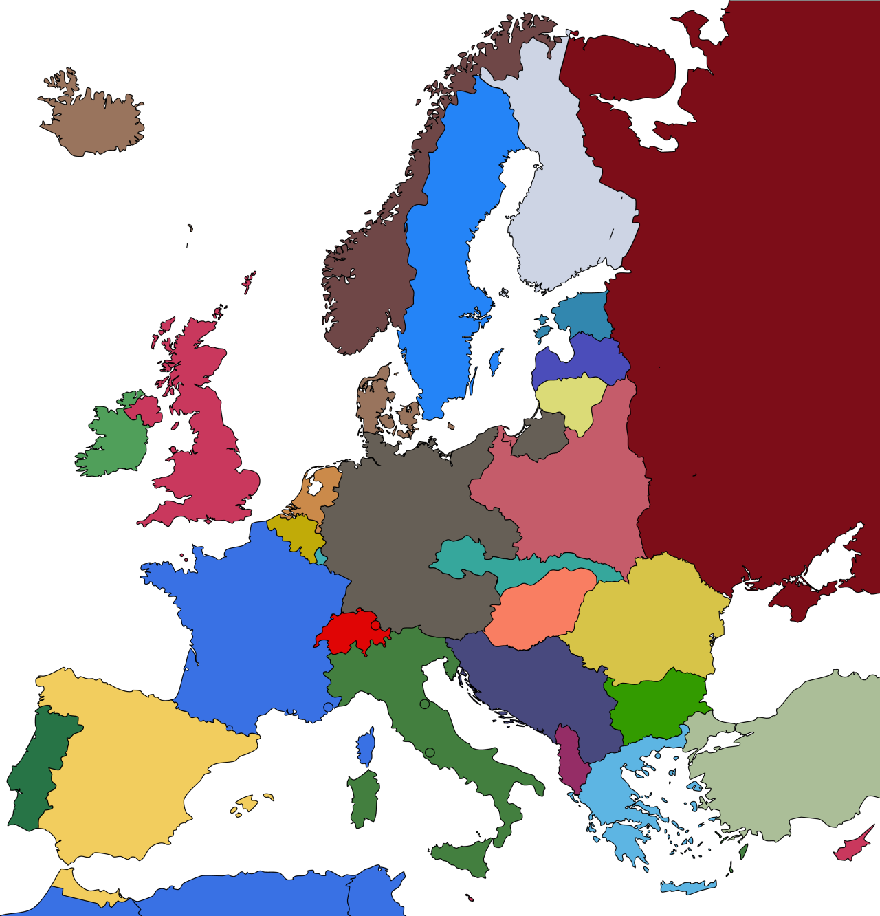 Maps On The Web Map Of 1938 Europe With The Colours Of Hearts Of