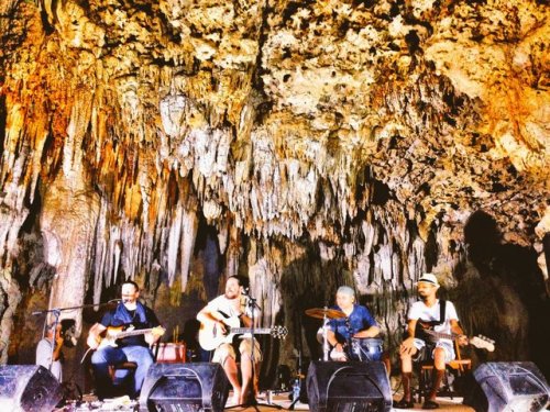 When the #BrianBuckleyBand played in #RioSecreto #mexico