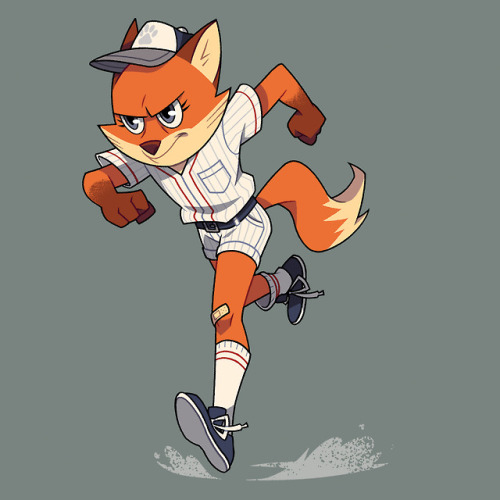 Some posing exercises with a random baseball-fox-girl,...