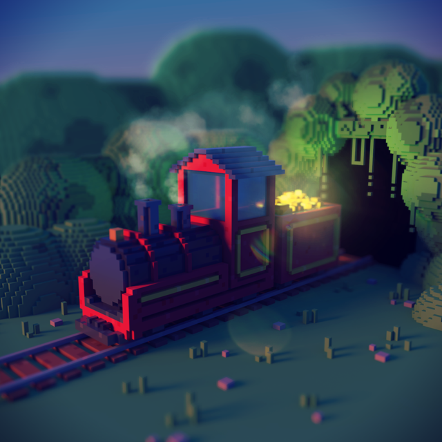 Voxel train - Wioletta Orłowska