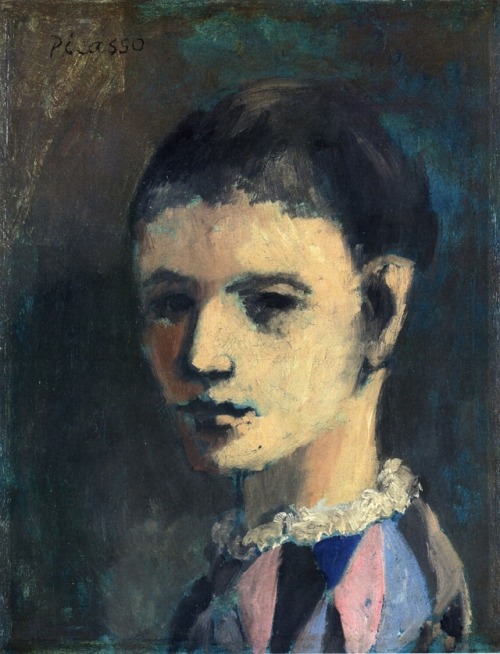 artist-picasso:Harlequin’s Head, Pablo PicassoMedium:...