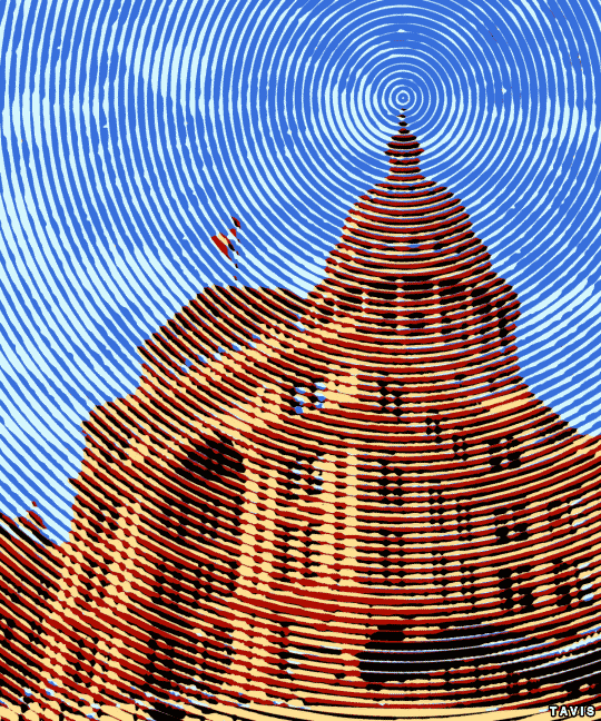 halftoneartist halftone color halftone corruption congress capital building atx op art optical illusion eye in the sky power to the people trippy gif 911truth tavis