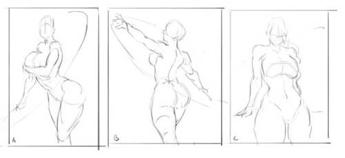 lejeanx3:Pose poll thumbnail roughs from Patreon. Final pose...