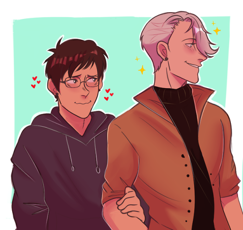 micodraws:Малиновый свет.(victuuri doodle dump zzZZZ)