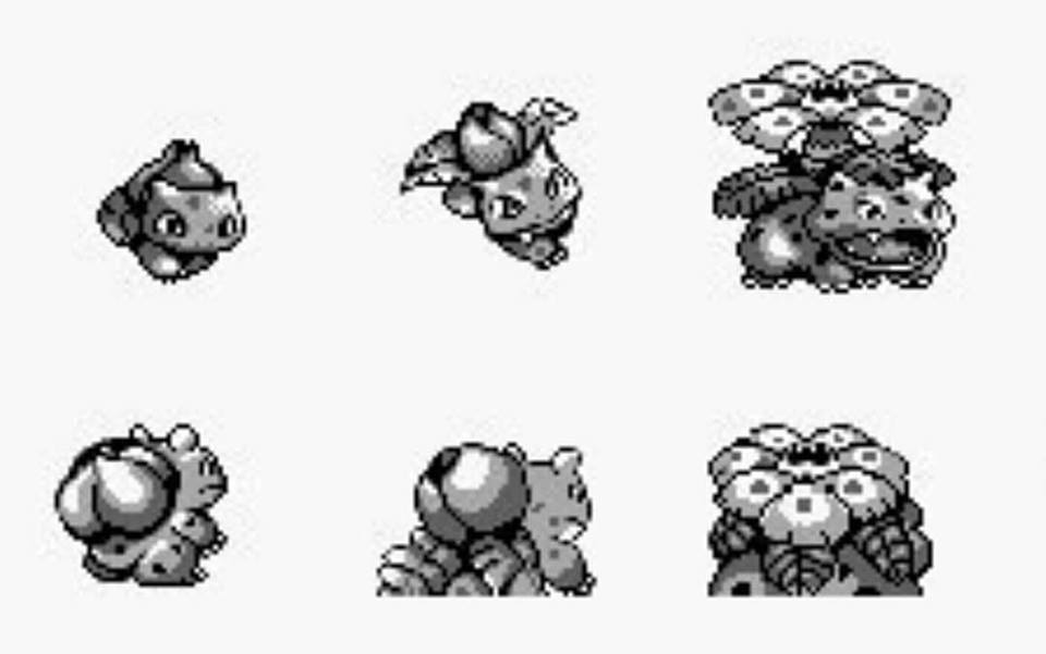 Starters sprites from Pokemon Gold Beta rom 1997 ...