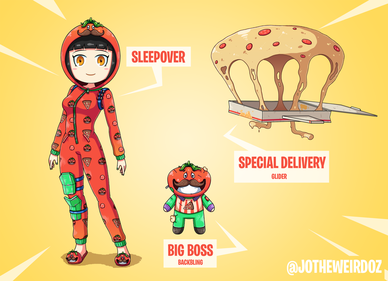 My Art Corner Fortnite Fan Skin Sleepover The Tomato - fortnite fan skin sleepover the tomato counterpart of the onesie skin from fortnite