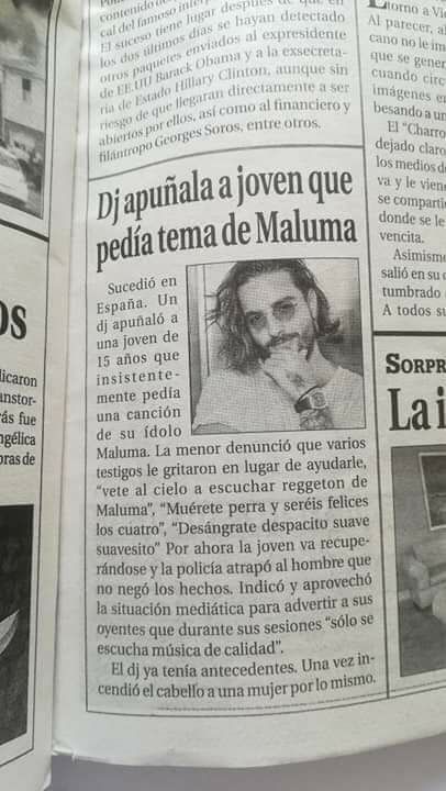 Apuñalado por pedir a Maluma