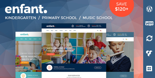 Enfant v3.1.6 - School and Kindergarten WordPress Theme Nulled