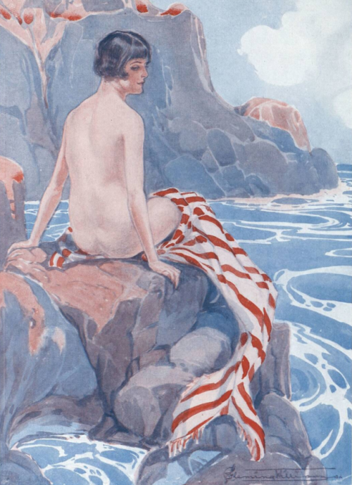 yesterdaysprint:The Mermaid by Fleming Williams, 1925