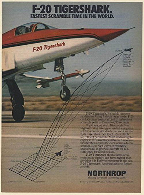 retrowar:F-20 Tigershark Aircraft - “Fastest Scramble Time in...