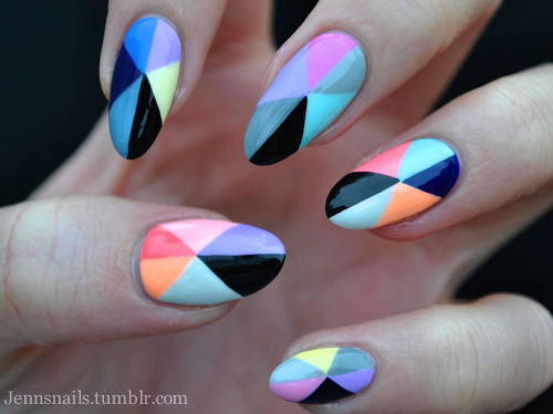 diamond shape nail art tumblr