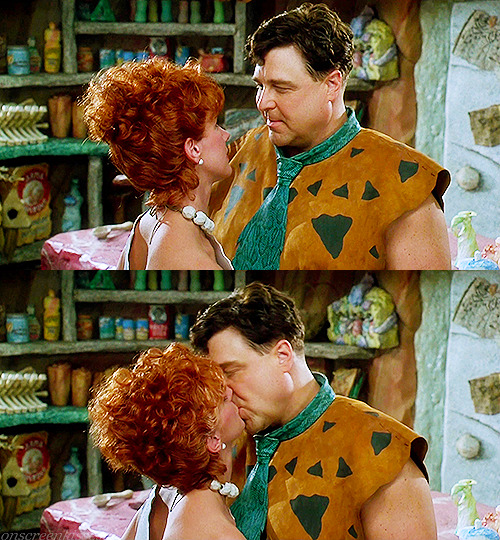 the flinstones the flinstones movie brian levant john goodman elizabeth perkins fred flintstone wilma flintstone fred x wilma movie kiss kiss