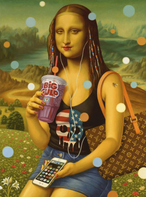 cosascool:Mona Lisa 2018 by Alex Gross.